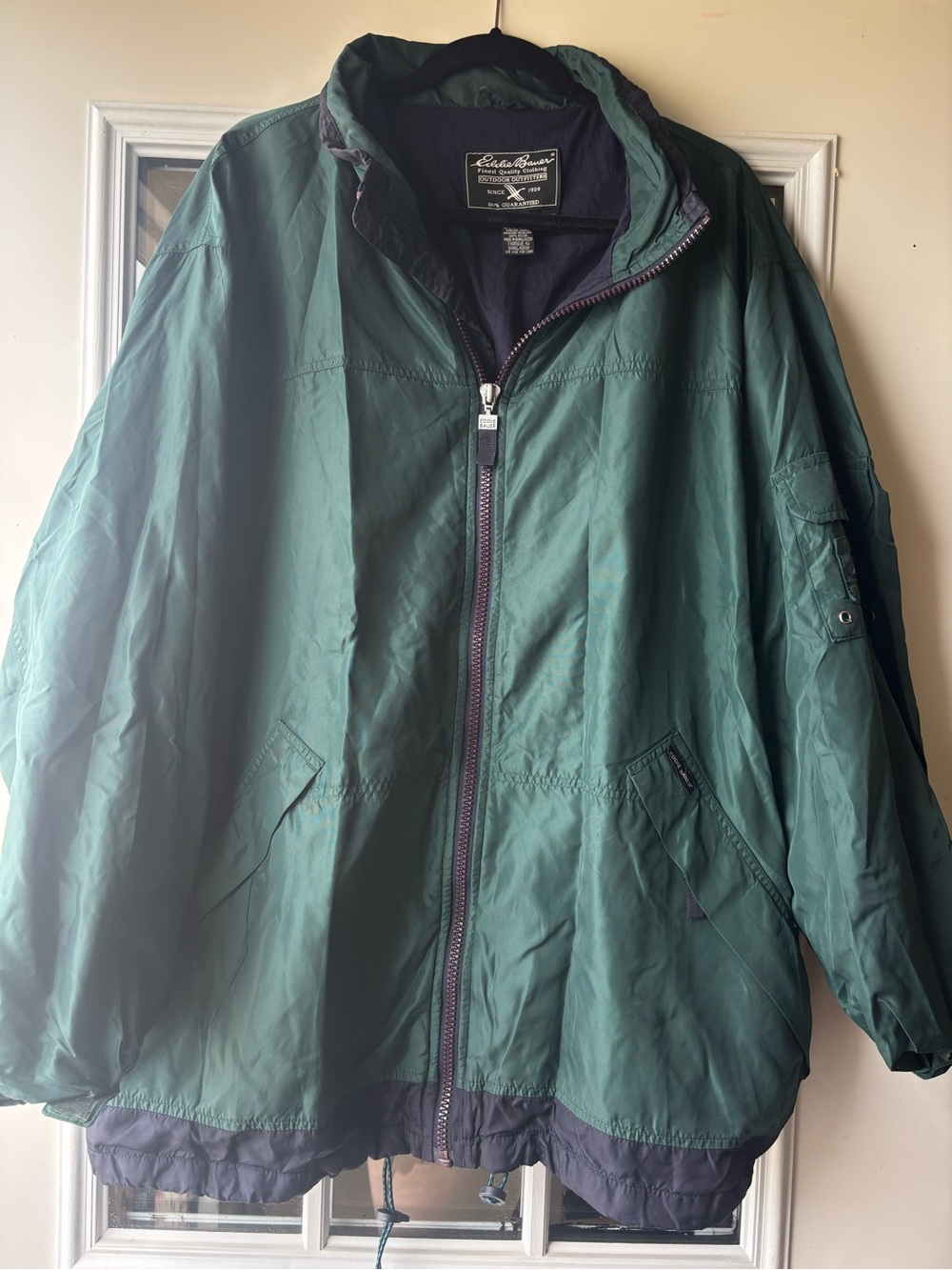 Eddie Bauer Forest Green Hooded Zip-Up Jacket